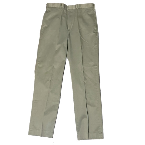 Men’s Lands End Size 32 Tailored Fit Olive Green Dress Pants - Picture 1 of 5